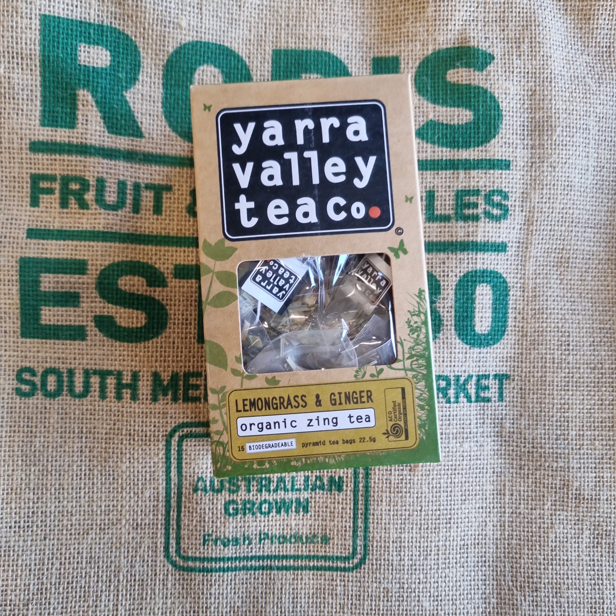 TeaYarra Valley Lemongrass and ginger (15 bags) Rod's Fruit and Veg