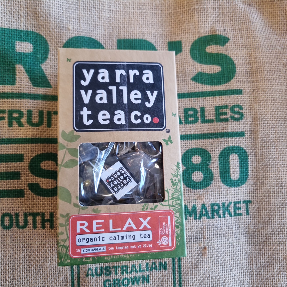 TeaYarra Valley Relax ( organic 15 bags) Rod's Fruit and Veg