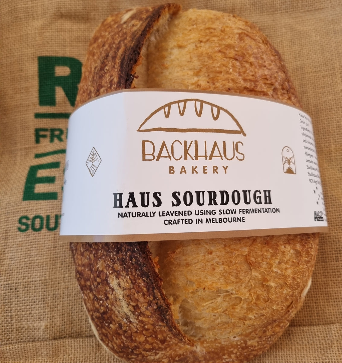 BreadHaus Sourdough 900g ( Backhaus Bakery) Rod's Fruit and Veg
