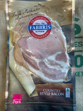 Bacon- Country Style Sliced 150g