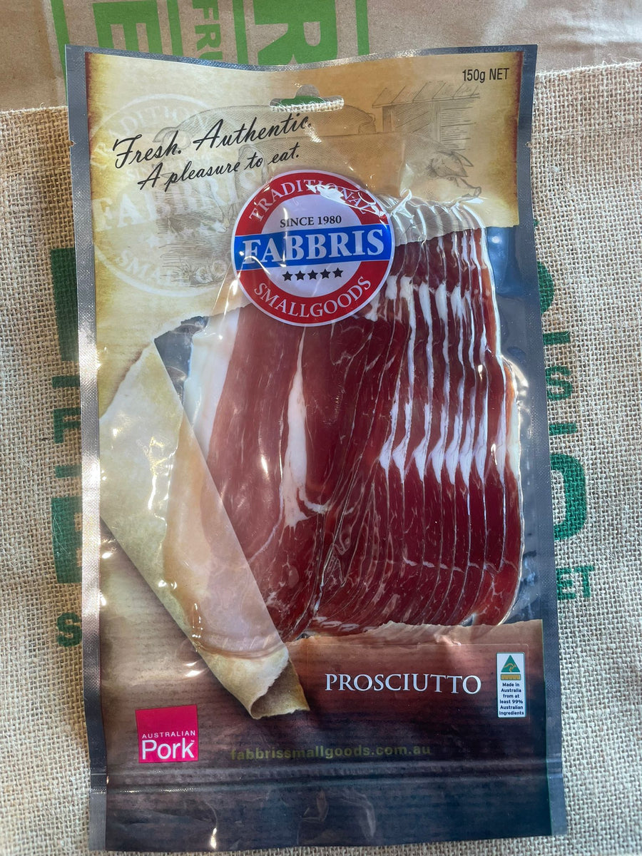 ProsciuttoSliced, Australian 150g (Fabbris Smallgoods) Rod's Fruit