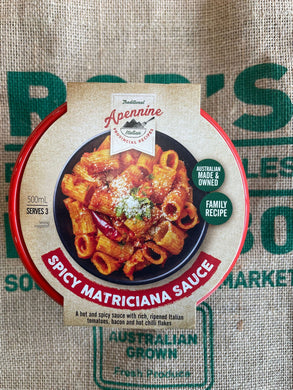 Sauce- Pasta Spicy Matriciana 500ml serves 3 ( fresh)