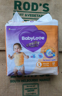 Nappies - Baby Love Walker size 5   (17pack)