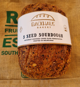 Bread-5 Seed Sourdough Tin   ( Backhaus bakery)