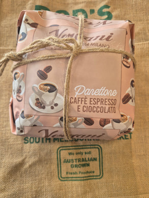 Panettone- Espresso & Chocolate  750g ( Vergani) Made in italy   HALF PRICE SALE