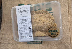 Chicken- Schnitzel ,Crumbled 500g pack ( Hormone free) Felices butcher