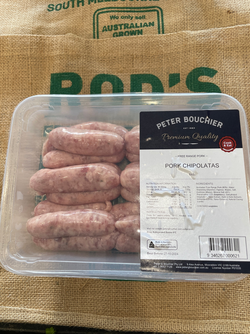 Peter Bouchier - Pork Chipolatas, 510g