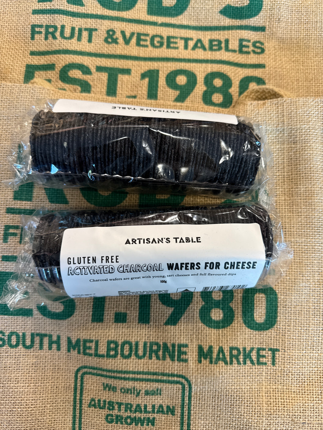 Wafer - Activated Charcoal Gluten Free 100g