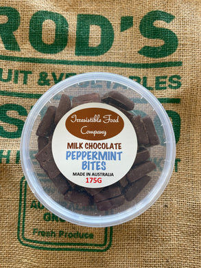 Chocolate - Milk Chocolate Peppermint Bites, 175g. Hand made in Vic