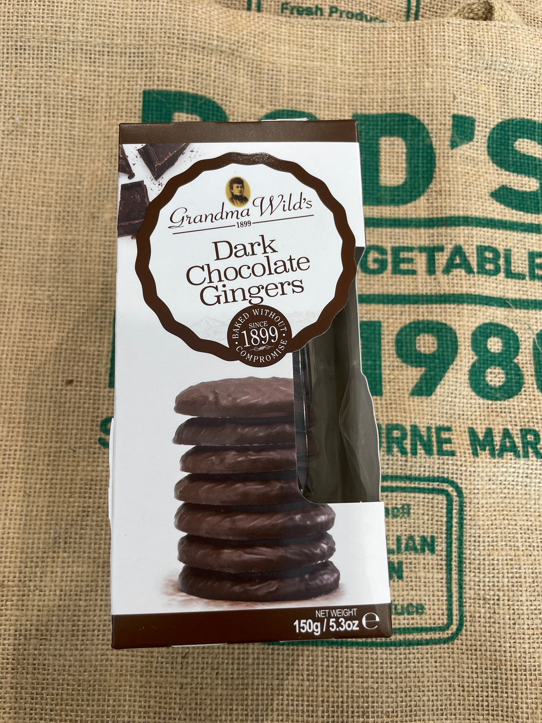 Biscuits - Grandma Wild’s Dark Chocolate Gingers, 150g