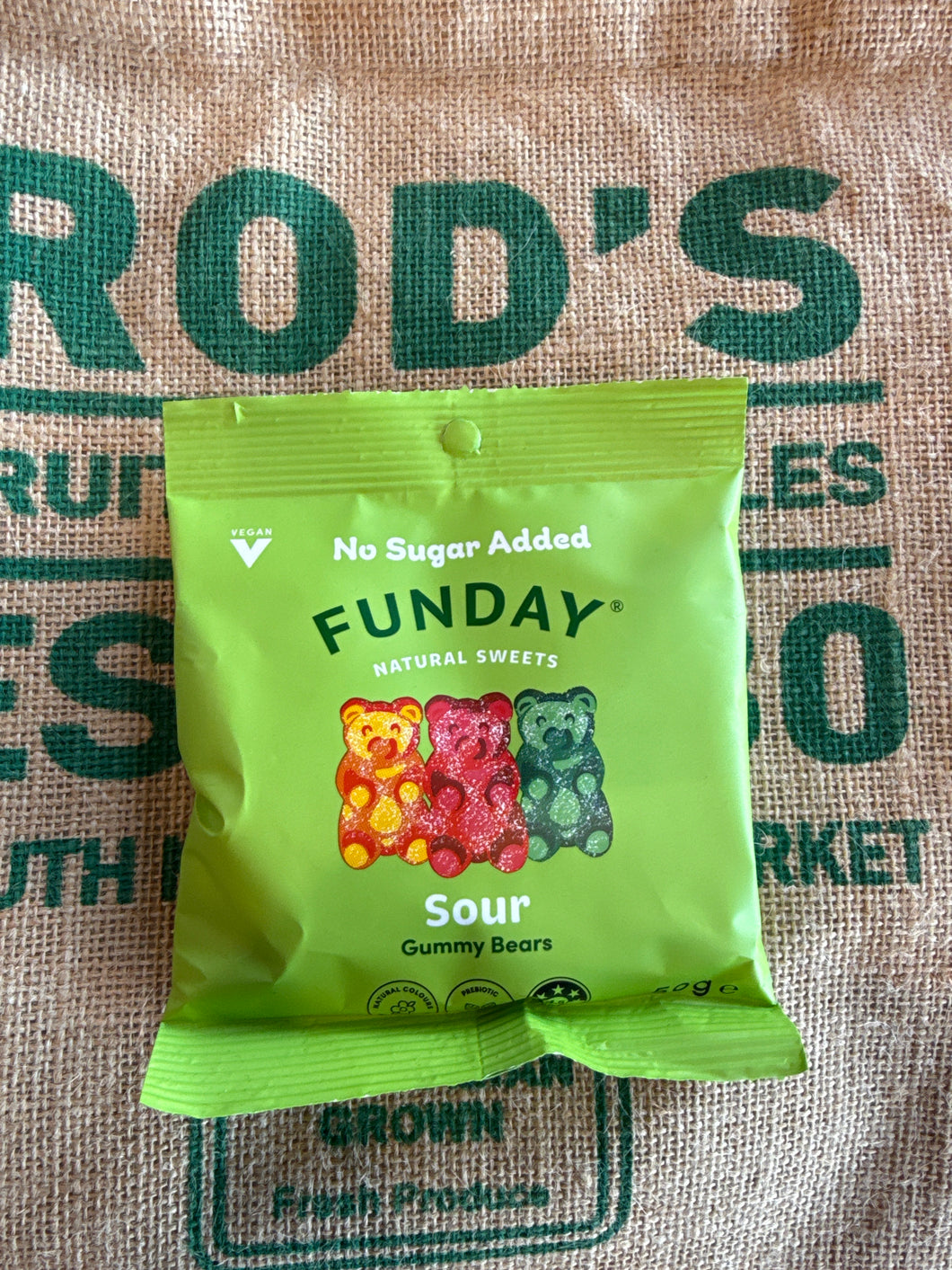 Sour Gummy Bears - Funday No Sugar Lollies 50g