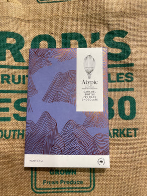 Chocolate Bar - Atypic Caramel Brittle  72% Dark Chocolate, 70g