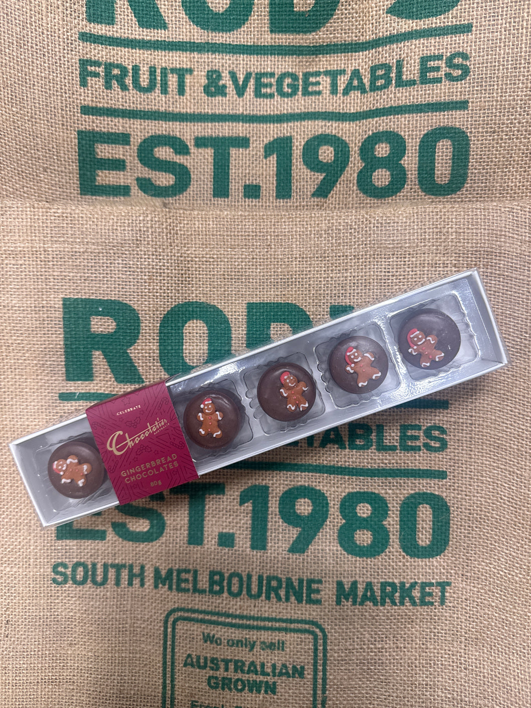 Chocolate-Christmas Gingerbread 80g 6 pack ( great gift option)