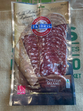 Salami-Sopressa Mild 150g Sliced (Fabbris Smallgoods)