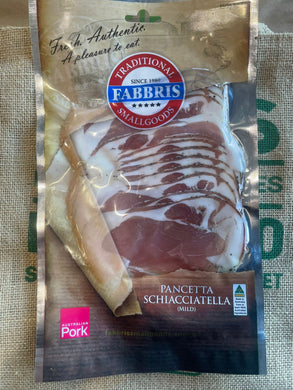 Pancetta- Sliced , Mild 150g  (Fabbris Smallgoods)