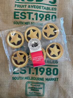 Tarts-Fruit Mince Christmas 6 pack  ( Victorian made )
