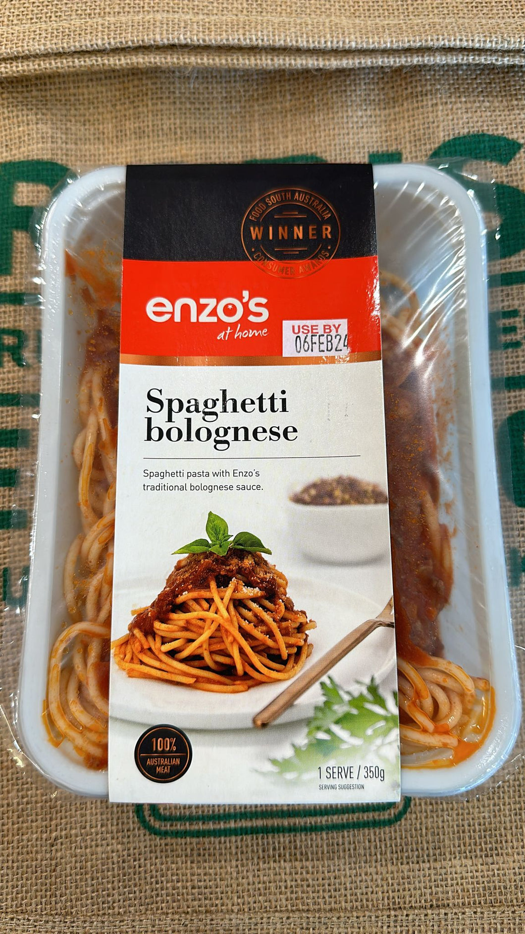 Pasta-Spaghetti Bolognese 350g serves 1 ,heat and serve