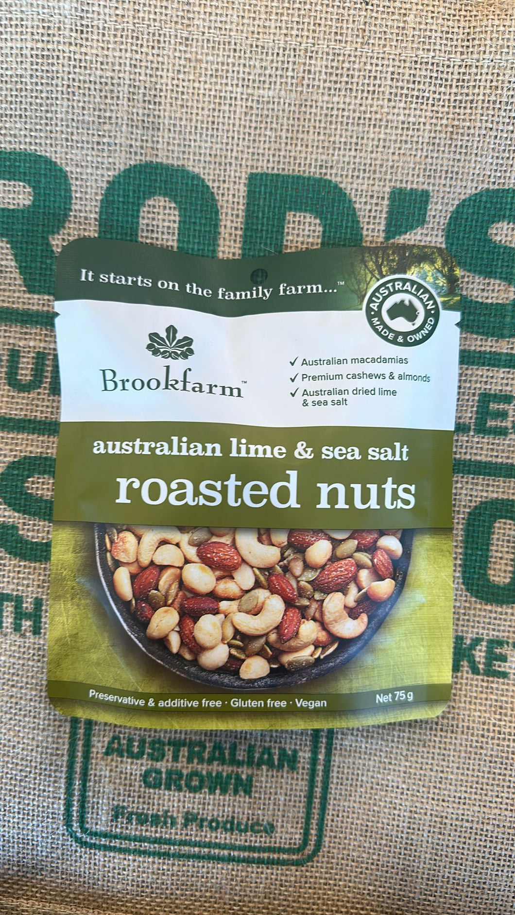 Nuts-Roasted Australian Lime & Sea Salt 75g