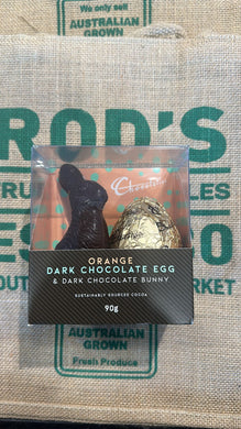Chocolate-Dark orange Egg & Bunny gift pack ( Chocolatie