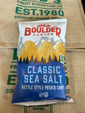 Chips- Boulder Canyon Sea Salt chips (kettle style) 142g