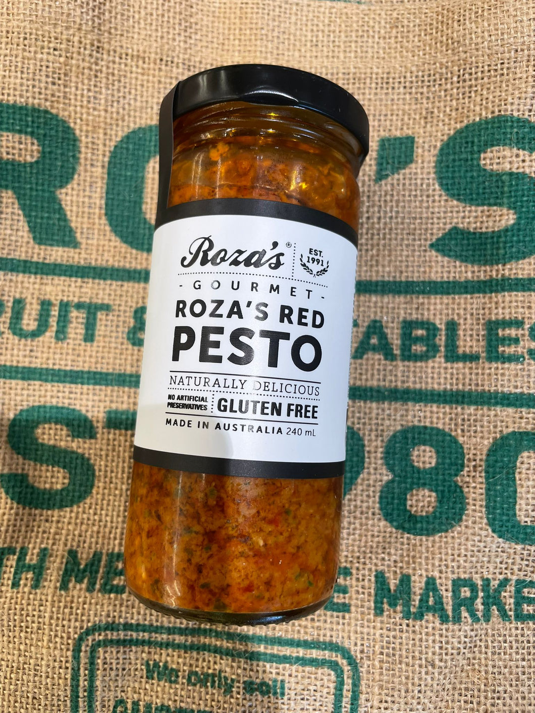 Roza's -Red Pesto Jar , Gluten Free 240mp