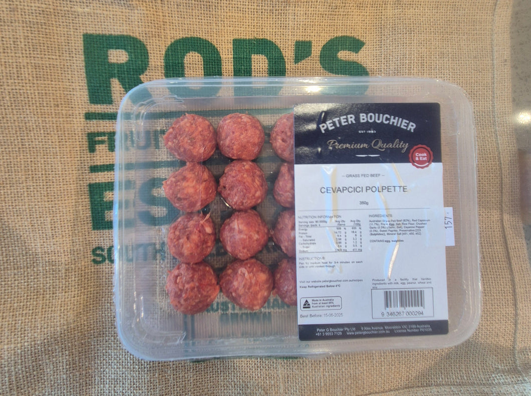 Peter bouchier-  Beef Cevapcici Polpette 350g