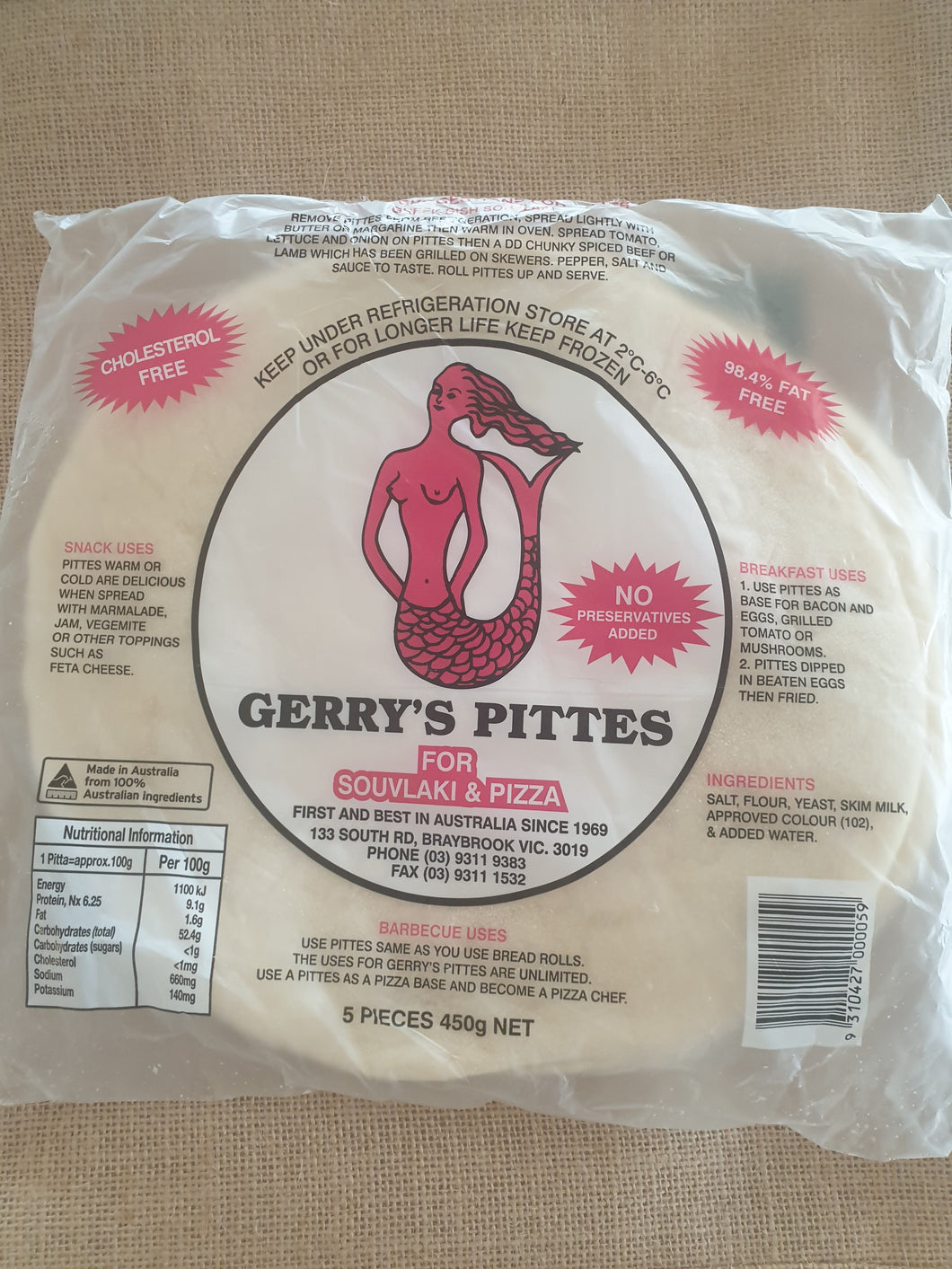Pittes- Gerry's 5 pack    Great  for Souvas