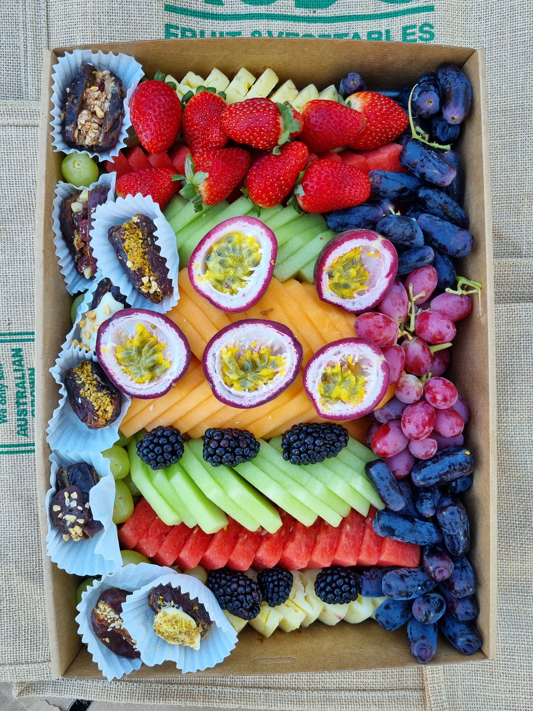 Grazing - Fruit Platter Box with Chocolate Dates