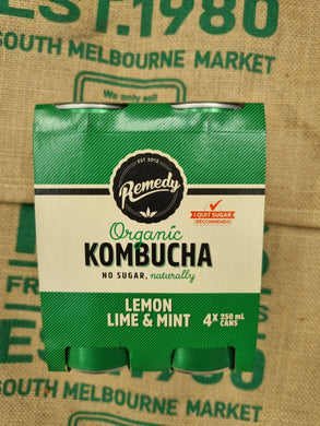 Kombucha- Lemon Lime & Mint 4 pack