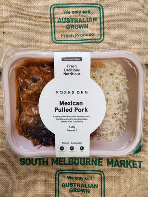 Foxes Den- Mexican Pulled Pork (360g) Ready to eat!