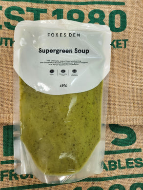 Soup- Supergreen 450g ( Ultimate Superfood intake) Fox Den