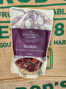 Olives - Kalamata    Red wine vinegar ( Kangaroo Island) 185g