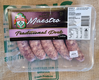 Sausages- Traditional Pork 400g ( fresh)