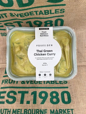 Foxes Den- Thai Green Chicken Curry 400g ( ready to eat)