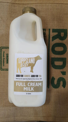Milk- 2L Gippsland Jersey FULL CREAM