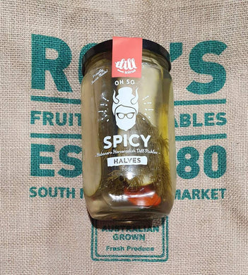 Spicy Halves Dill pickles