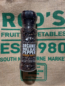 Pepper -Organic Whole Black  Grinder